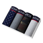 4pcs Cotton Boxers For Man Underwear Sexy Print Men's Panties Plus Size Brands Camouflage Mens Underpants Shorts