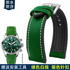 for IWC Pilot Mark 18 Portuguese Tudor Breitling Nylon Rubber Bottom Watch Strap Watchband 19mm 20mm 21mm 22mm 23mm 24mm