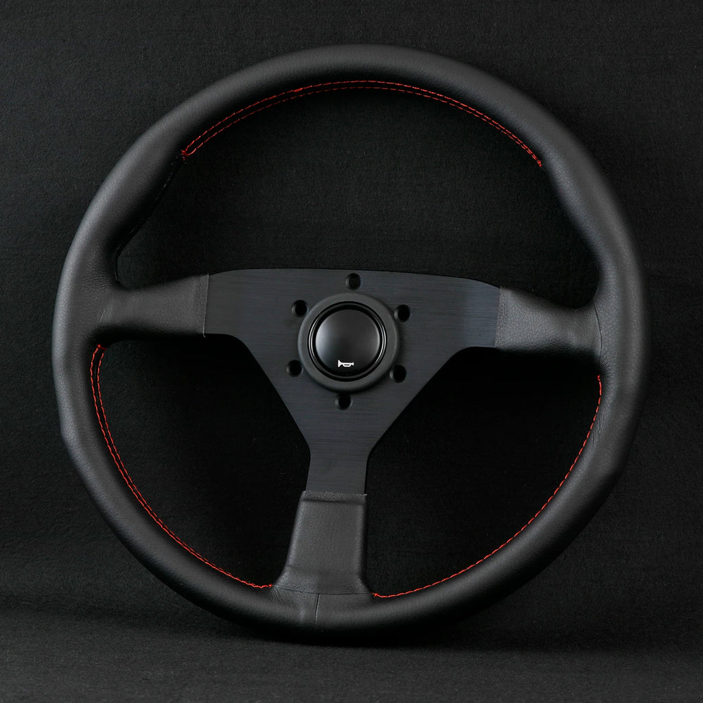 350mm MonteCarlo Leather Steering Wheel for MOMO NRG HKB OMP SPARCO hubs