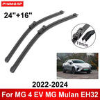 Car Windshield Wiper Suitable For MG 4 EV MG Mulan EH32 2022-2024 24"+16"Front Wiper Blade Accessories Car Wiper 2022 2023 2024