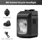 ROCKBROS Bike Light 1600LM Cut-off Line Bicycle Headlight With Remote Control Digital Display IPX6 Smart Cycling Headlamp