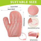 Exfoliating shower glove with colorful honeycomb weave and TPU high elasticity antibacterial material - gentle, safe and durable