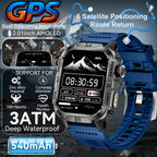 2026New GPS Outdoor Smart Watch Men Women Compass Altimeter Barometer Waterproof Bluetooth Call Sports Smartwatch 540mAh Battery