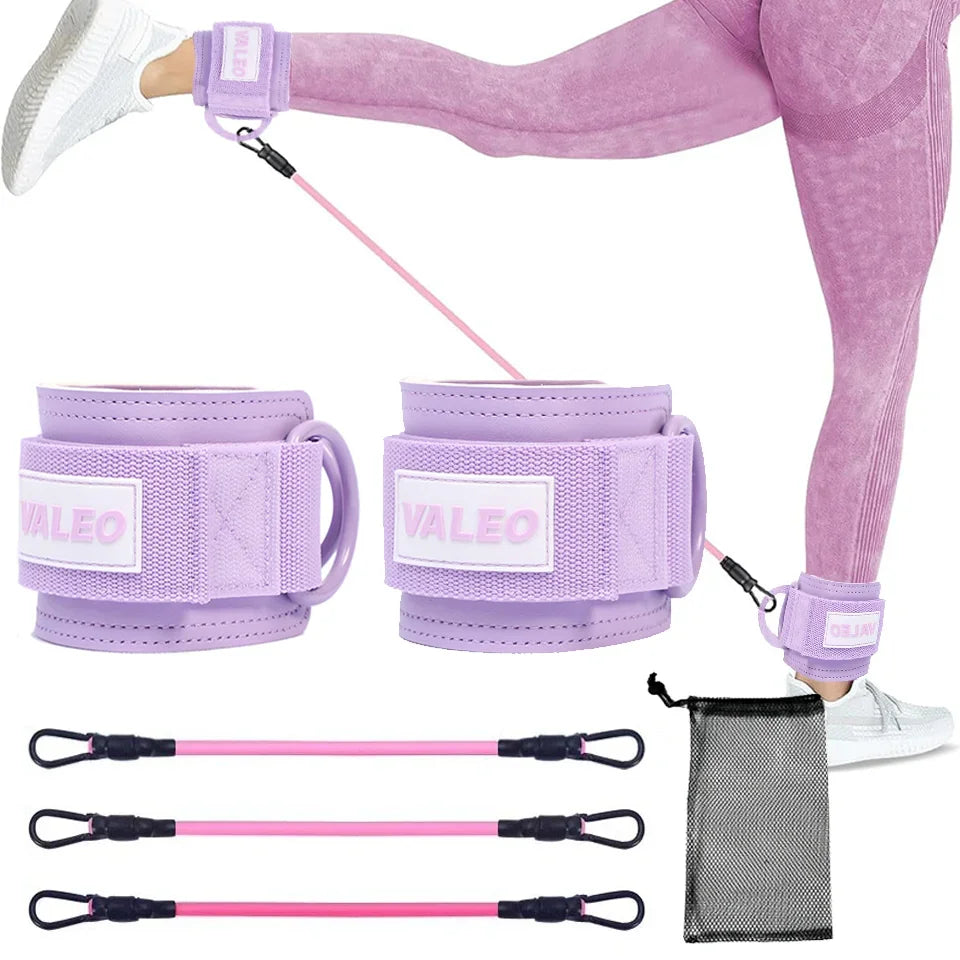 Yoga Exercise Tools Fitness Ankle Buckles Stretchy Leg Bands Resistance Bands Leg And Hip Trainer Adjustable Foot Support Sleeve