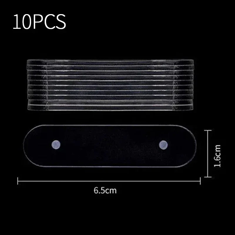 False Nail Tips Display Stand With Magnet Transparent Practice Acrylic Gel Polish Holder Strip Manicure Showing Tools