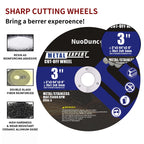 76mm Metal Cutting Disc for Angle Grinder 9.5mm Bore Cut off Wheel Stainless Steel Sanding Grinding Saw Blade for Metal