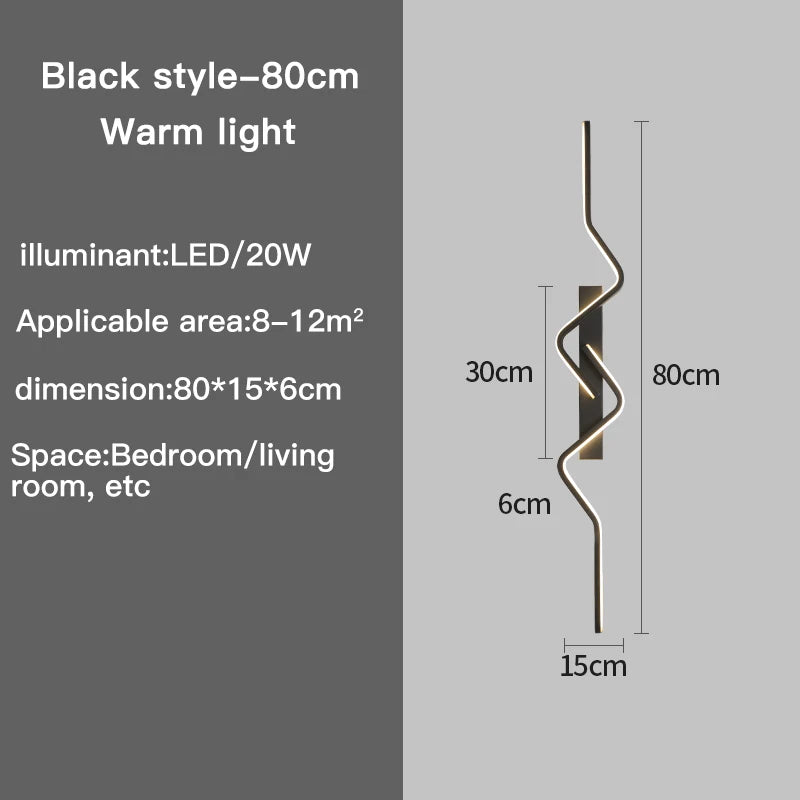 80CM BLACK / Warm White (2700-3500K)