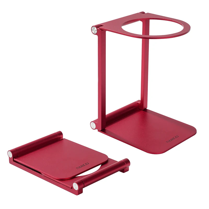Foldable coffee machine stand aluminum alloy drip filter metal espresso machine base suitable for travel, portable home use