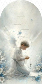 Mehofond Custom 2-Sided My Baptism Kids God Bless First Communion Party Baby Shower Cover Chiara Arch Background Decor Backdrop