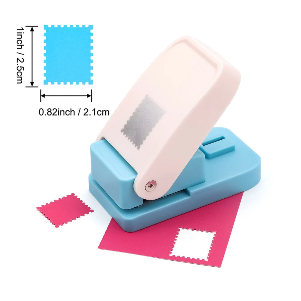 Rectangular Postage Stamp Punches Lever Action Puncher for Paper Crafting Scrapbooking DIY Projects Arts Crafts Supplies Scrapbo