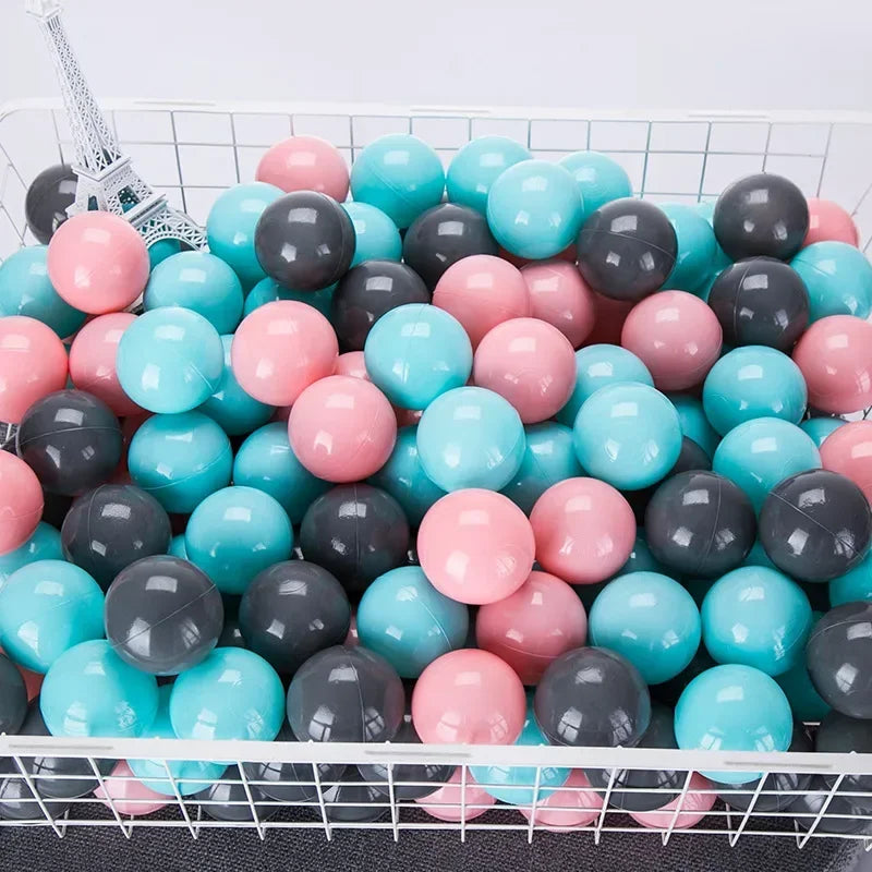 100 Pcs Eco-friendly Colorful Ball Pit Soft Plastic Ocean Ball Water Pool Ocean Wave Ball Outdoor Toys For Children Kids Baby