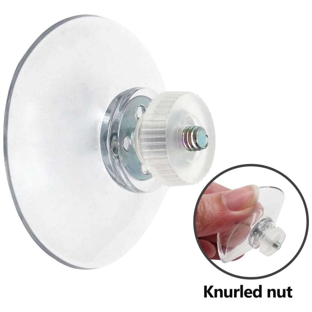 Clear PVC Suction Cups with Screw and Nut, 25/32/41/53mm, 20/50/100pcs