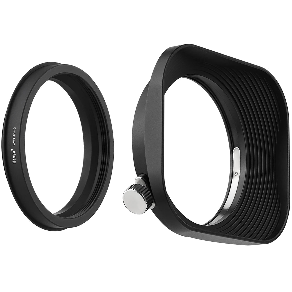 Haoge 39/43/46/49/52mm Square Metal Lens Hood for Fujifilm Leica Canon Nikon Sony Olympus Panasonic Zeiss Voigtlander Lens