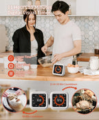 Multipurpose Visual Digital Timer Magnetic USB Charging Timer 12H Countdown Stopwatch for Office Classroom and Kitchen