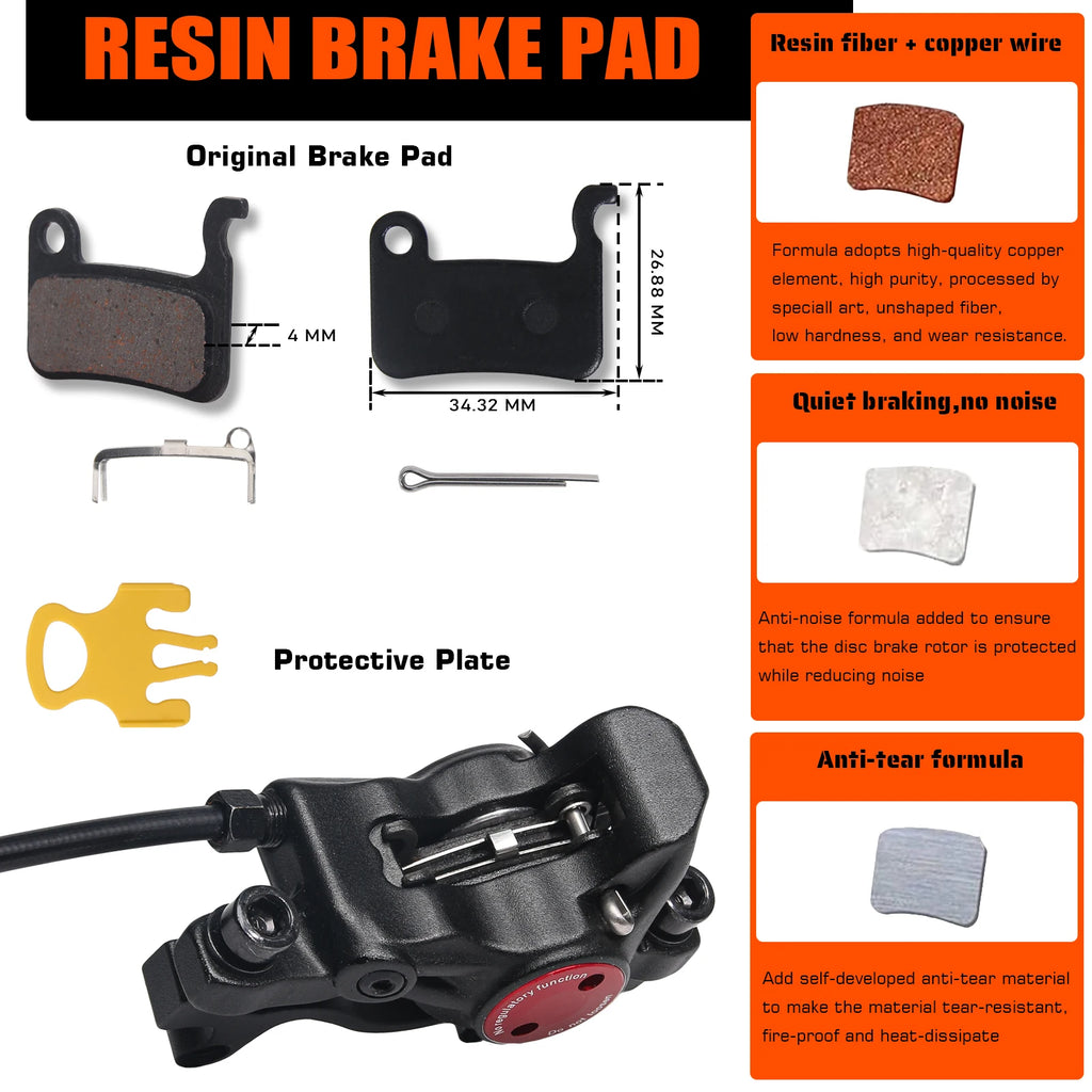 ZOOM HB-875 bicycle hydraulic disc brake set 800/1450mm bike hydraulic brakes 160mm bicycle oil pressure brake disc caliper