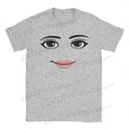 Y2k Anime Robot Robloxs Face Graphic Cotton T-Shirt Funny Men Women Clothes Tee Shirt  Hombre Unisex High Quality Cosplay Tops