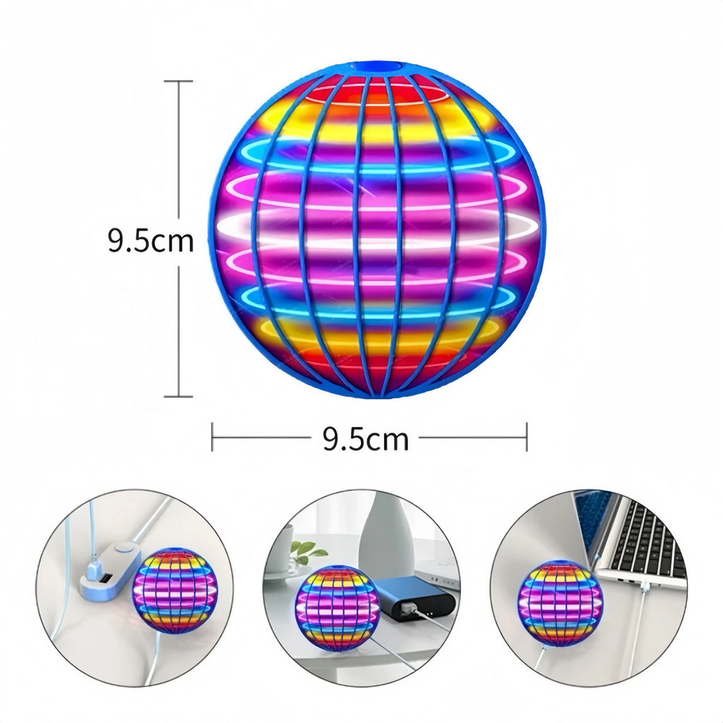 Flying Ball Boomerang Flyorb Magic With LED Lights Drone Hover Ball Stress Release Flying Spinner Fidget Toys Kids Family Gifts