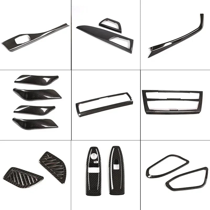 BMW 1/2 Series F20 F21 F22 F23 2012-2018 ABS Carbon Fiber Interior Trim Sticker Set