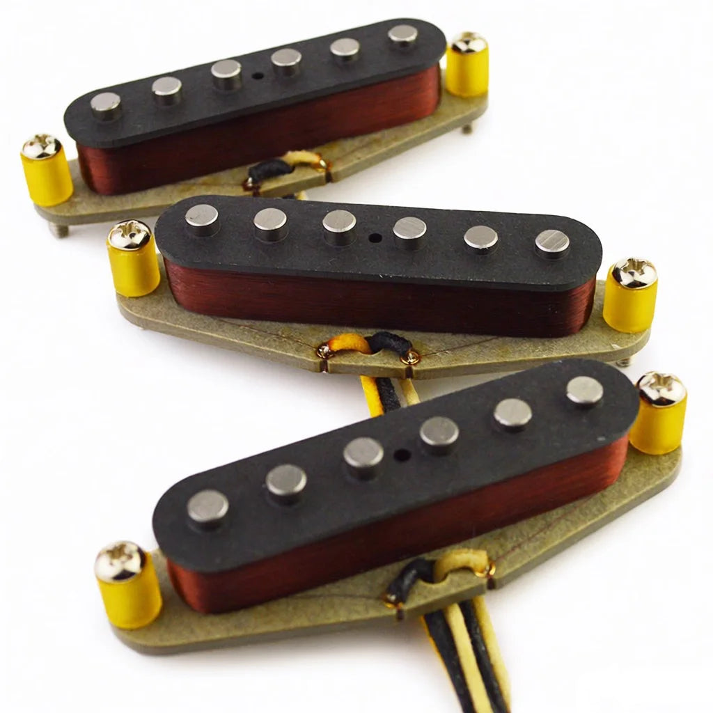 1969 Style ST Single Coil Electric Guitar Pickup Set Alnico 5, Plain Enamel Wire