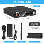 Douk Audio Mini Bluetooth 5.0 Digital Amplifier HiFi 4 Channel Audio Amp for Home Stereo System Car / Multi-room Power Amp 50W*4