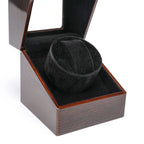 Embers Luxry Single Watch Winder Battery Wooden Shaker Watch Box Automatic Winder Glass Storage Case Mabuchi Motro