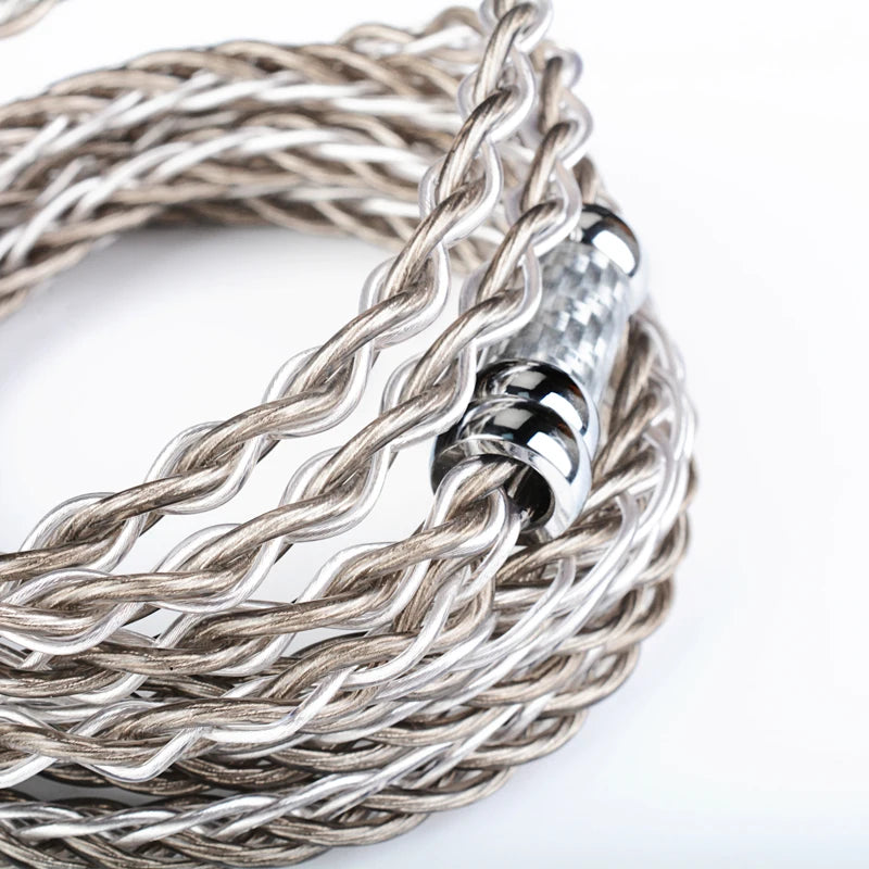 NICEHCK SilverCat HIFI Upgrade Cable 8 Cores Silver Plated Alloy Earphone Wire 3.5/2.5/4.4mm MMCX/0.78mm 2Pin for Bravery Winter