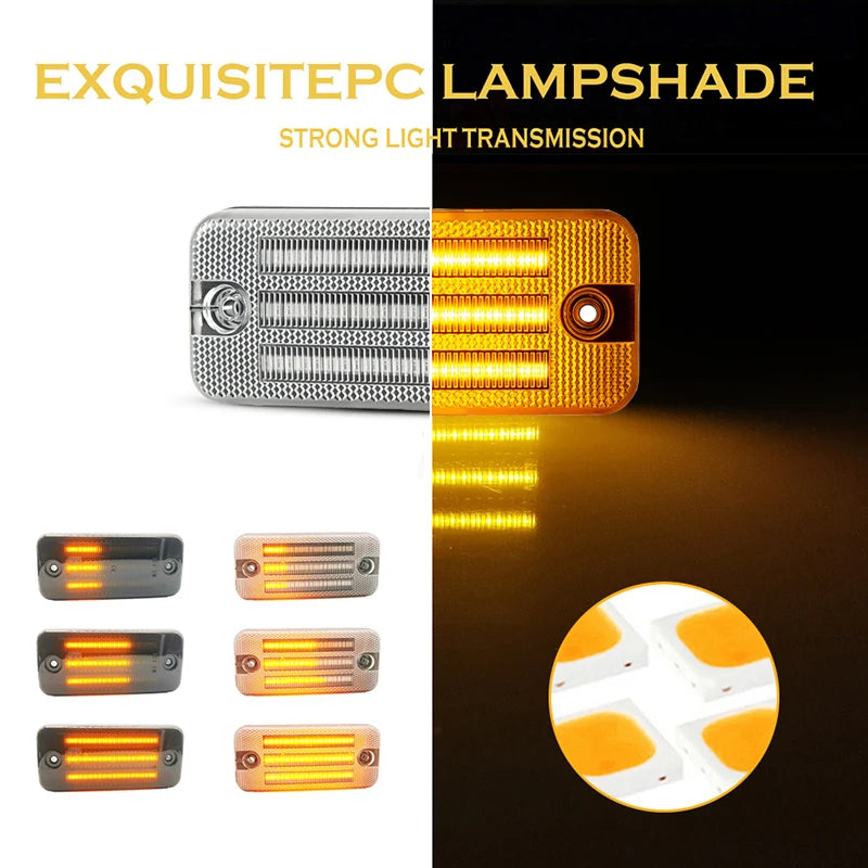 2Pcs LED Dynamic Side Marker Lights For Fiat Ducato 06-21 Car Turn Signal Blinker Lamps For Jeep Cherokee Peugeot Boxer Citroen