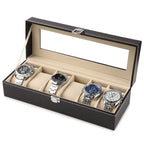Watch Boxes 2/3/4/5/6/8/10/12 Girds Cases Storage Boxes Watch Organizer Case PU Leather Watch Display Jewelry Box For Best Gifts