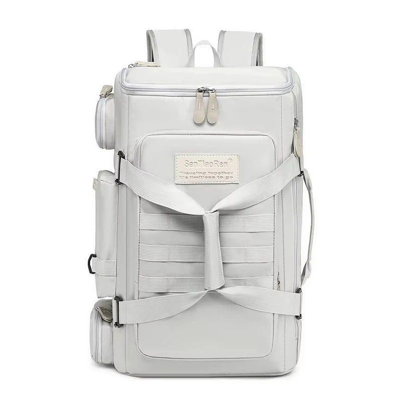 Large capacity fitness bag, travel backpack, dry wet separation shoulder bag, outdoor sports, fishing, yoga training bag