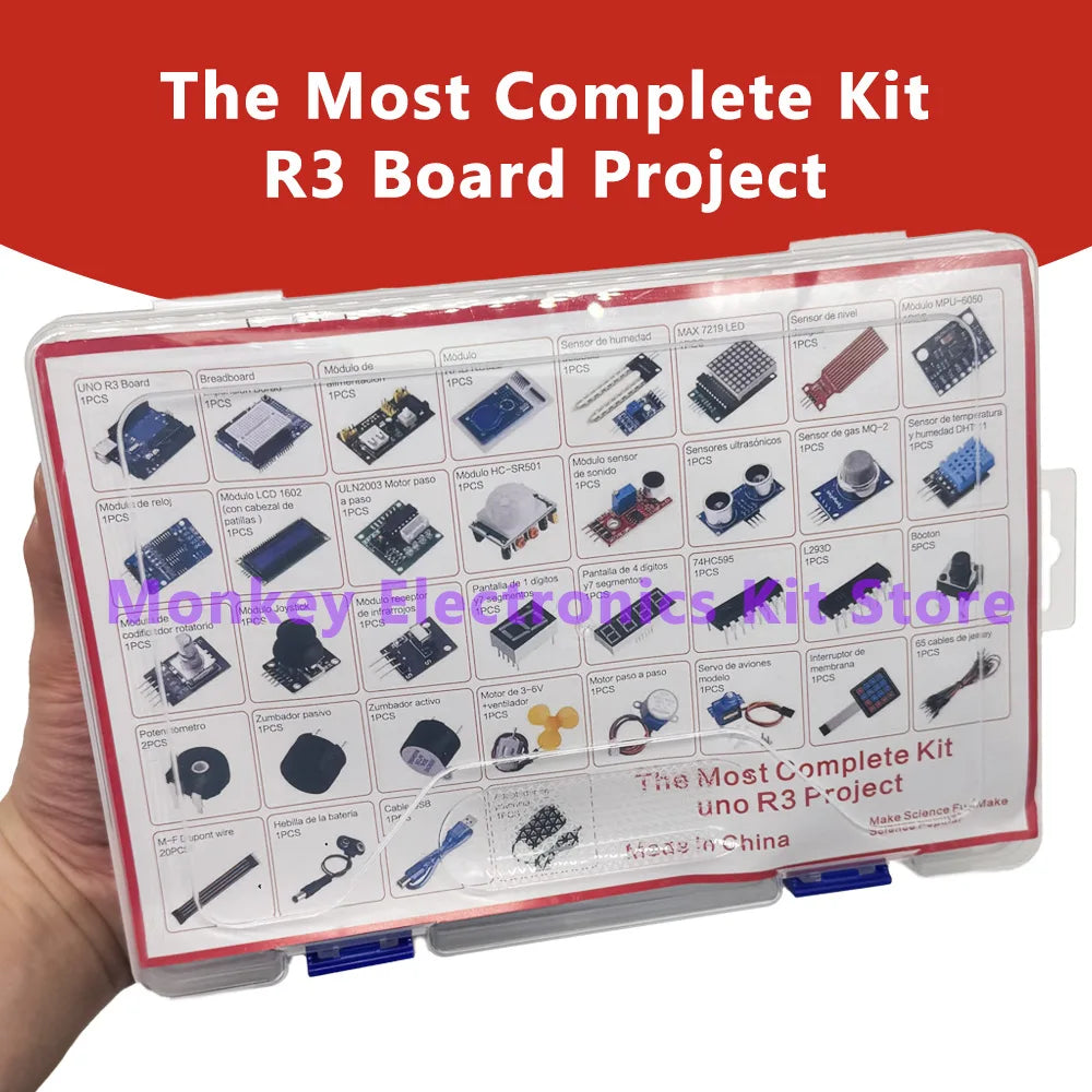 Full Version Starter Learning Kit fo R3 Board Programming Project DIY Electronics Laboratory Smart Beginner Kit for R3 IDE