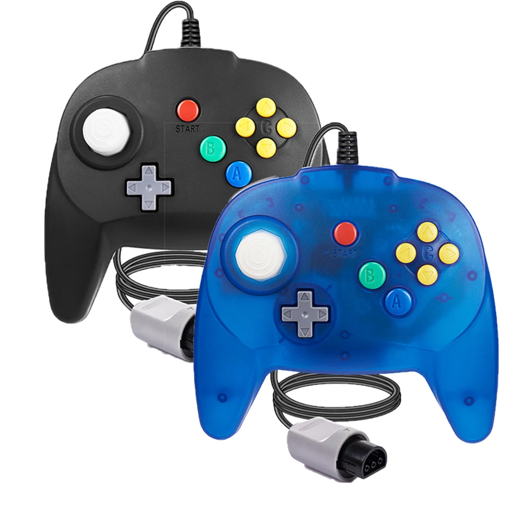 N64 Wired Controller Gamepad with Joystick, Plug & Play, 2 Pack, Multiple Colors