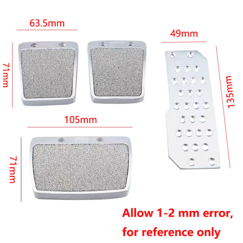 Universal replacement car pedals manual Mugen foot rest automatic racing mugen pedal Aluminium brake clutch foot pedal pad cover