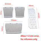Universal replacement car pedals manual Mugen foot rest automatic racing mugen pedal Aluminium brake clutch foot pedal pad cover