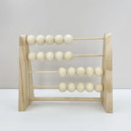 Nordic Wooden Abacus for Kids Room Desktop Decoration Baby Early Learning Math Educational Toy Natural Wood Nursery Decor