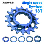 TANKE Single Speed Flywheel Conversion Kit HG Cassette Cog 7075 Aluminum 15T-18T