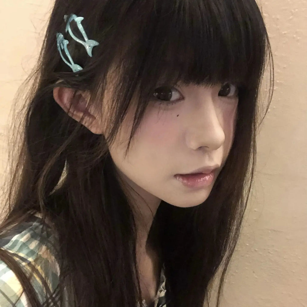 4Pcs Cute Cartoon Dolphin Hair Clip for Women Versatile Bangs BB Clip Hairpin Fashion Side Clip Girls Hair Accessories Gifts