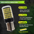 10Pcs BAU15S PY21W 1156 BA15S P21W 7440 W21W T20 7443 W21/5W 3157 1157 BAY15D P21/5W LED Bulb Car Light 2800LM 6000K White 12V