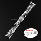 For Seiko Watch Band 22mm 20mm 18mm Strap for Jubilee Replacement Bracelet Curved End Stainless Steel Watchband Accessories
