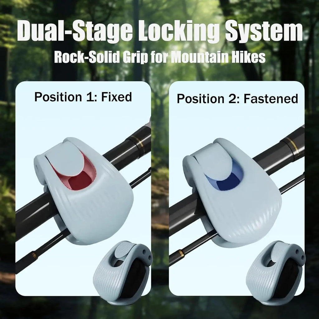 1PC-4PCS Fishing Pole Holder Portable Compact Fishing Rod Fixer Wall Mounted Fishing Pole Strap Multifunctional Rod Holder Clip