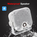 Herdio 4 Inch Heavy Duty Waterproof Boat Marine Box Outdoor Speakers Surface Mounted For Skid Steer ATV UTV RZR Golf Cart Boat