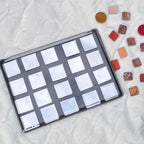 XL Empty Magnetic Eyeshadow Palette Storage Box Clear Lid, 20pcs Metal Stickers, 23.5x16.5cm