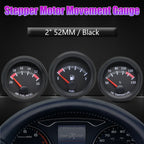 52MM Gauge 12V Water Temp Oil Temp Gauge Oil Press Fuel Volts Gauge Air Fuel Ratio Boost Exhaust Temp Meter Black Face Gauge