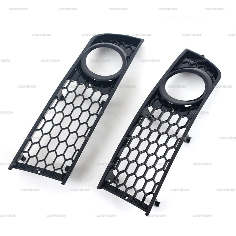 PMFC Front Bumper Side Fog Light Grill Mesh Grille Honeycomb Hex For Audi A4 B6 2001 2002 2003 2004 2005 8E0807681 8E0807682