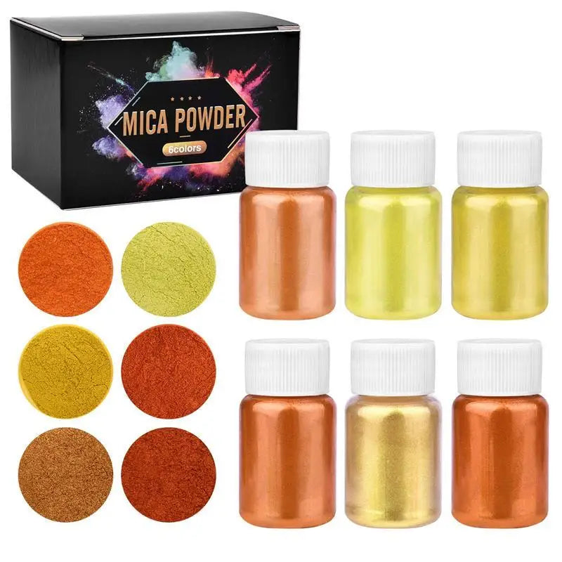 6/24/30Colors Epoxy Resin Dye Mica Powder Powdered Pigments Set Resin Mica Pearlescent Resin Pearl Natural Micas Colorants Resin