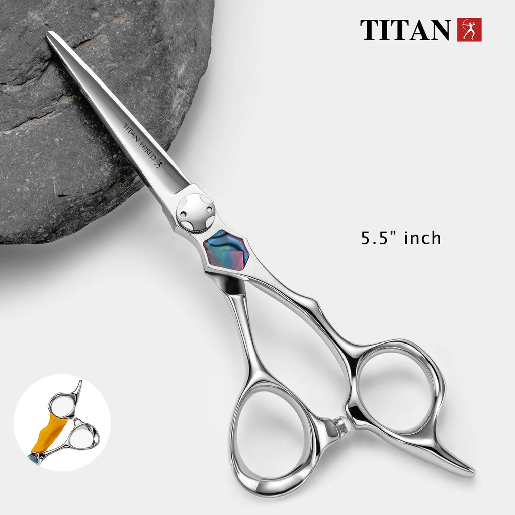 Titan Barber Hair Scissors Professional Grade Hairdressing Shears for Stylists Cutting Thininng CNC Japan Steel Hair Scissors