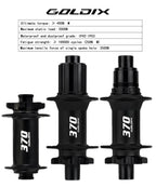 GOLDIX GDR370 ROAD Bicycle Hub 6-bolt Disc Brake Sealed Bearing J-Bend 28/32 Holes Ratchet 36T Hub for Shimano HG 11S SRAM XDR