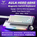 AULA HERO 68HE Magnetic Switch Keyboard RGB Gaming Mechanical Keyboard Rapid Trigger 8K Return Wired Esports Custom Keyboard