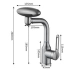 Multi Functional Waterfall Basin Faucet 4 Water Outlet Mode Spray Faucet 360°Rotation,Hot Cold Water Sink Mixer Tap For Bathroom