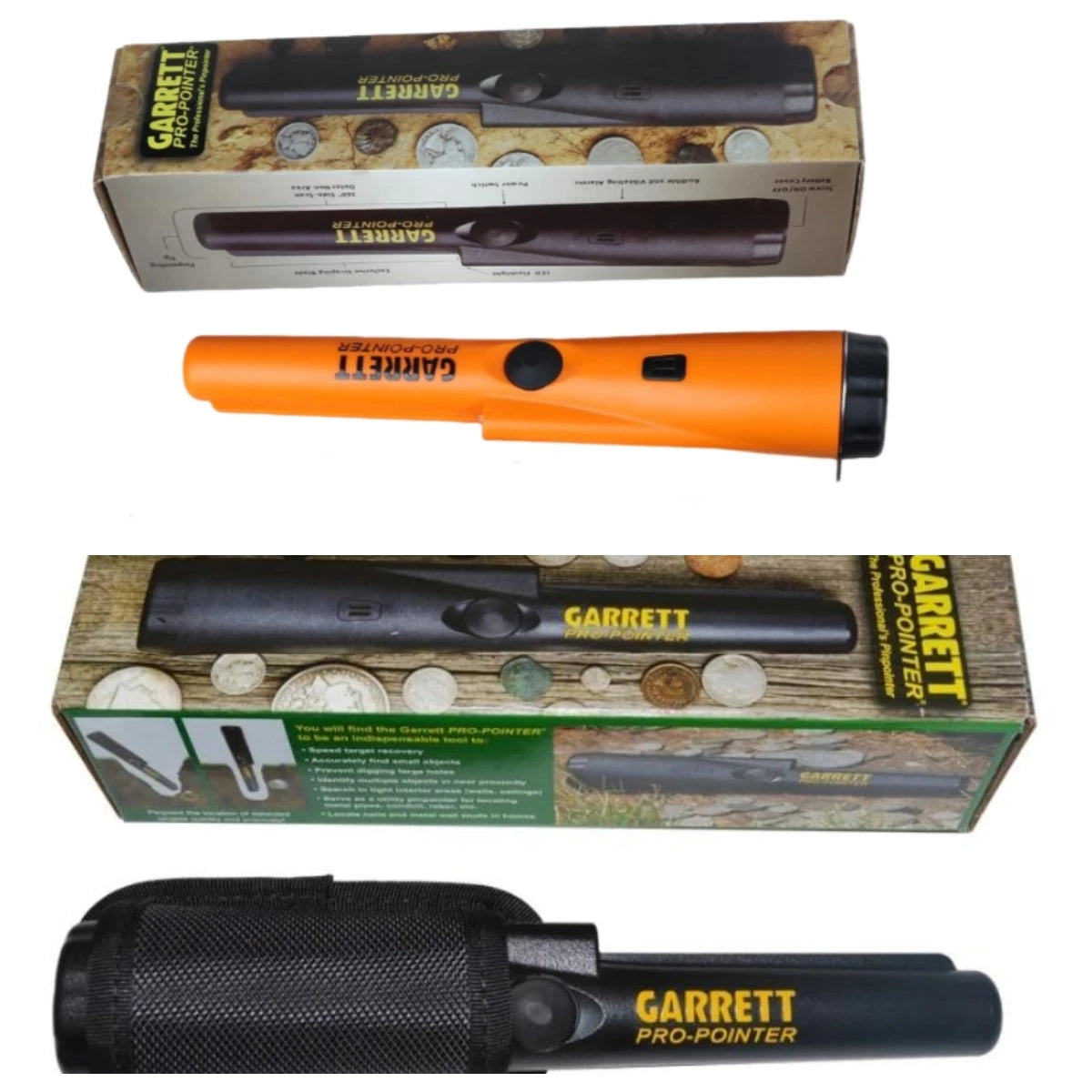 Metal Detector High-precision Hand-held Positioning Rod Outdoor Detector Waterproof Underground Treasure Hunter Digger Kit Gem