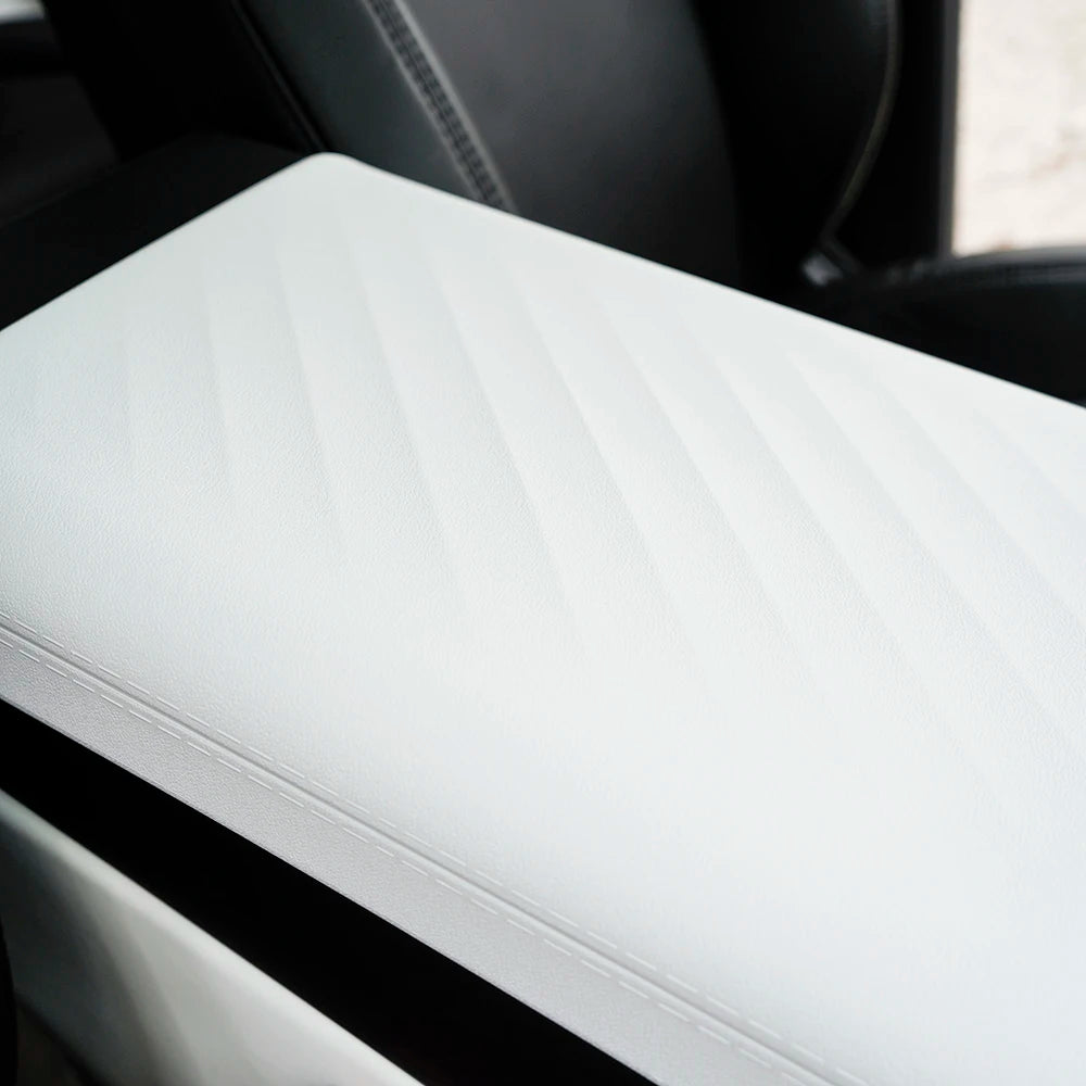 Tesla Center Console Armrest Lid Cover, TPE, Black or White, for Model Y/3 Highland